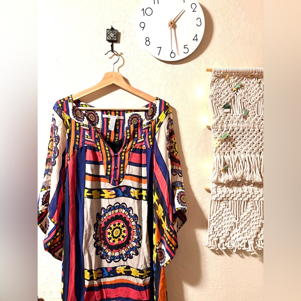 Diane Von Furstenberg Multicolor Boho Blouse - Picture 1 of 3